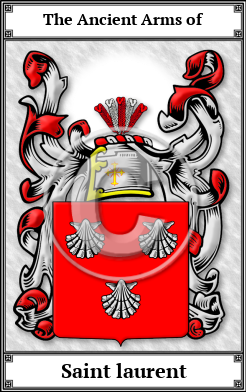 Saint laurent Family Crest Download (JPG)  Book Plated - 150 DPI